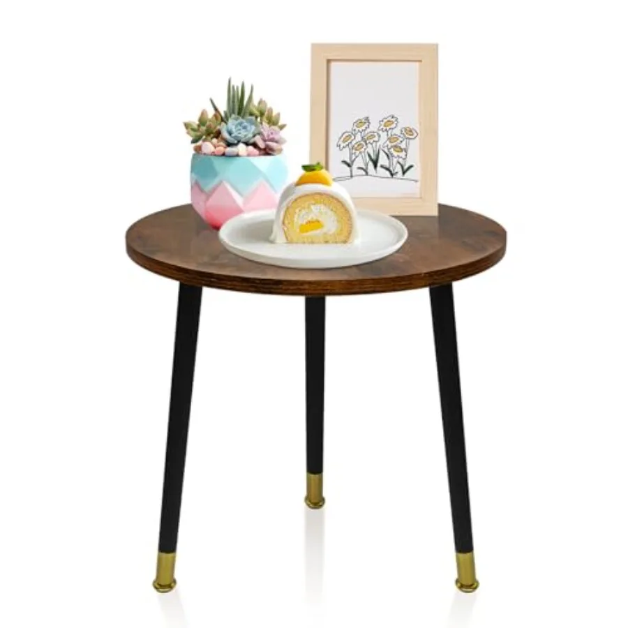 Round Side Table for Small Spaces16inch Brown Wood Top Black Metal TriLeg Accent Table Rustic Modern Nightstand End Table for B
Round Side Table for Small Spaces16inch Brown Wood Top Black Metal TriLeg Accent Table Rustic Modern Nightstand End Table for B