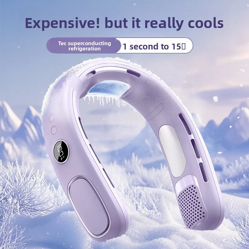 Refrigeration Neck Fan Lazy Outdoor Sports Air Conditioner Fan Portable Bladeless Neck Fan
Refrigeration Neck Fan Lazy Outdoor Sports Air Conditioner Fan Portable Bladeless Neck Fan