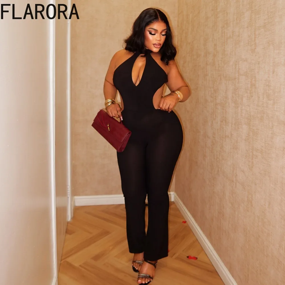 FLARORA Сексуальный комбинезон с вырезами для женщин, хипстерский стиль, с лямкой через шею, без рукавов, с открытой спиной, с завышенной талией, расклешенный, для ночного клуба и уличной моды
FLARORA Сексуальный комбинезон с вырезами для женщин, хипстерский стиль, с лямкой через шею, без рукавов, с открытой спиной, с завышенной талией, расклешенный, для ночного клуба и уличной моды