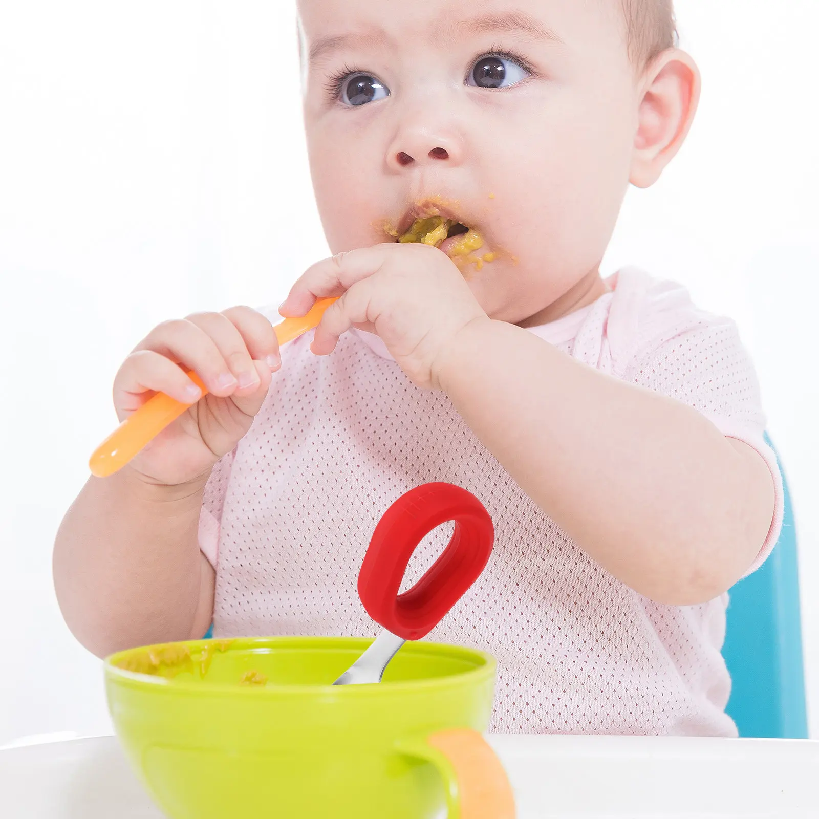 1Set Stainless Steel Baby Spoon and Fork Set Bendable Toddler Utensils for -Feeding Training Feeding Scoop Portable
1Set Stainless Steel Baby Spoon and Fork Set Bendable Toddler Utensils for -Feeding Training Feeding Scoop Portable
