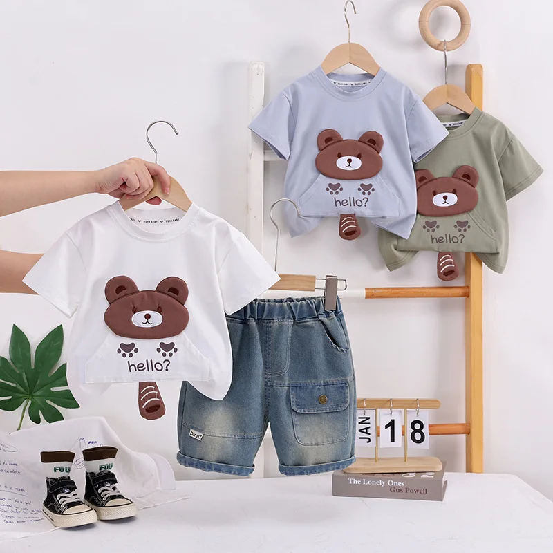 Summer Toddler Baby Boys Cotton Show Cartoon Applique Shirt Top+Jeans Shorts Set Kids 2PCS Tracksuit Child Vacation Outfit 1-6Yr
Summer Toddler Baby Boys Cotton Show Cartoon Applique Shirt Top+Jeans Shorts Set Kids 2PCS Tracksuit Child Vacation Outfit 1-6Yr