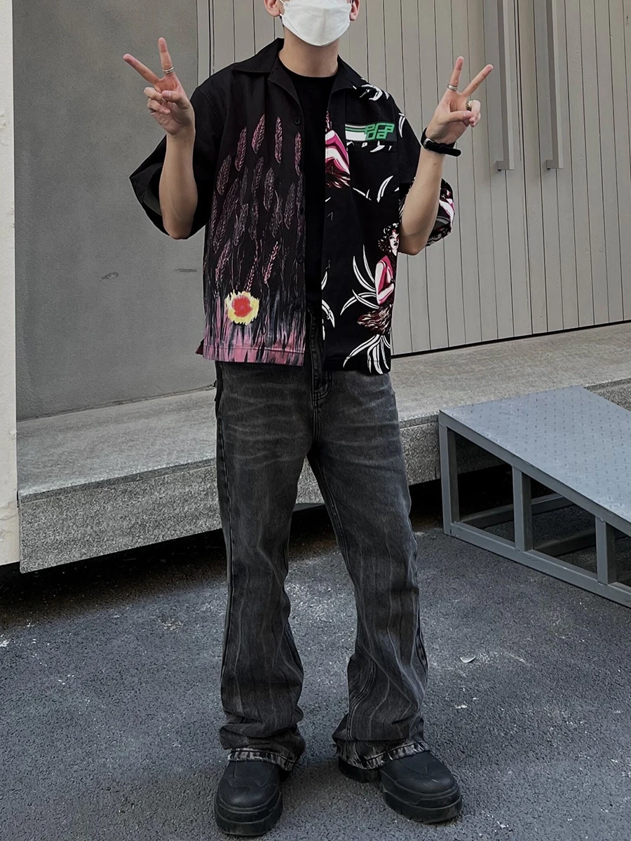 Винтажные потертые джинсы-бойфренды для мужчин, в стиле High Street, с микро-клешем, молодежные, с эффектом поношенности, фасон Bootcut
Винтажные потертые джинсы-бойфренды для мужчин, в стиле High Street, с микро-клешем, молодежные, с эффектом поношенности, фасон Bootcut