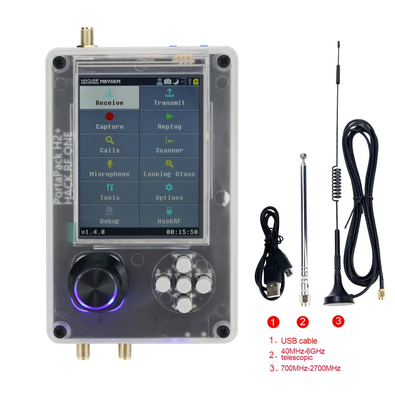 Модернизированный ЖК-экран HackRF One + Пластиковый Корпус в сборе + 2 антенны + USB-кабель + H2 3,2 дюйма
Модернизированный ЖК-экран HackRF One + Пластиковый Корпус в сборе + 2 антенны + USB-кабель + H2 3,2 дюйма
