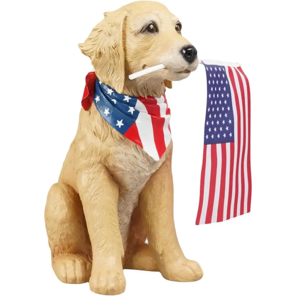 Patriotic Large Resin Puppy Statue - American Flag Theme Outdoor Lawn Garden Decor, 12.5x8.5x13.5 Inches
Patriotic Large Resin Puppy Statue - American Flag Theme Outdoor Lawn Garden Decor, 12.5x8.5x13.5 Inches