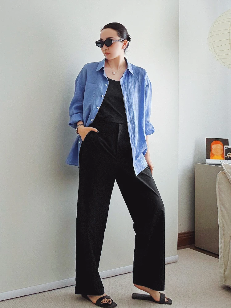 Легкие повседневные брюки Bla из чистого хлопка прямого кроя для женщин, летние, удобные, свободные, универсальные, с низкой талией
Легкие повседневные брюки Bla из чистого хлопка прямого кроя для женщин, летние, удобные, свободные, универсальные, с низкой талией