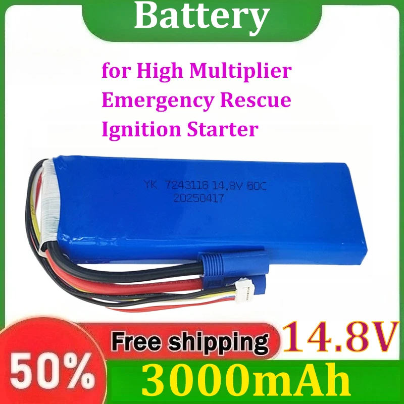 14.8V 3000nAh 60C 7243116 Replacement Core Battery Pack for High Multiplier Emergency Rescue Ignition Starter
14.8V 3000nAh 60C 7243116 Replacement Core Battery Pack for High Multiplier Emergency Rescue Ignition Starter