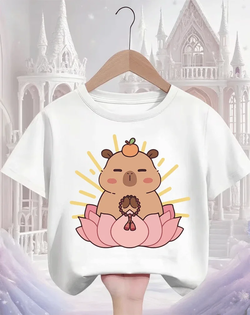 2026 Summer Style Capybara Cartoon Print Short Sleeve Casual Hot Sale Tops For Kids Teenager
2026 Summer Style Capybara Cartoon Print Short Sleeve Casual Hot Sale Tops For Kids Teenager