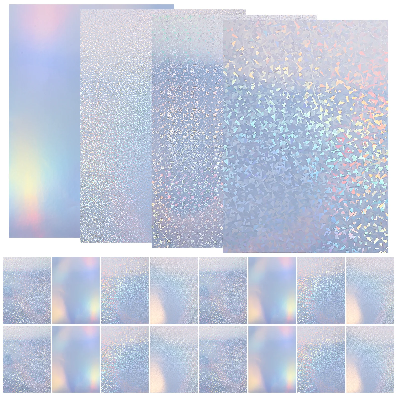 20Pcs A4 Waterproof Adhesive Printer Paper Holographic Stickers Inkjet Laser Printing Glass Stars Dots Labels
20Pcs A4 Waterproof Adhesive Printer Paper Holographic Stickers Inkjet Laser Printing Glass Stars Dots Labels