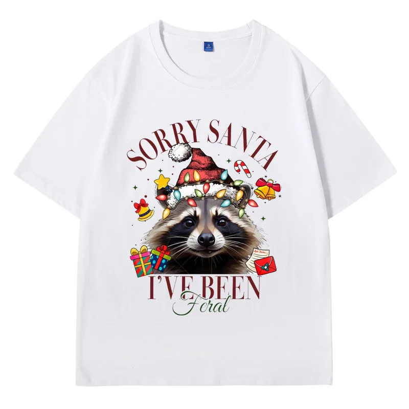 Raccoon Christmas Graphic T Shirts Fashion Funny T-shirt Men's Women's Oversized Streetwear Cartoon Cotton Tees Short Sleeve
Raccoon Christmas Graphic T Shirts Fashion Funny T-shirt Men's Women's Oversized Streetwear Cartoon Cotton Tees Short Sleeve