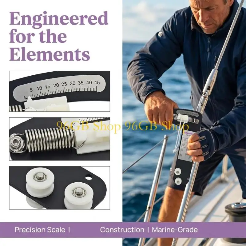 96GB Boat Wire Tension Meter for Standing Wire Maintenance, Handheld Spring Tension Tool with Clip Contact Measuring Workflow
96GB Boat Wire Tension Meter for Standing Wire Maintenance, Handheld Spring Tension Tool with Clip Contact Measuring Workflow