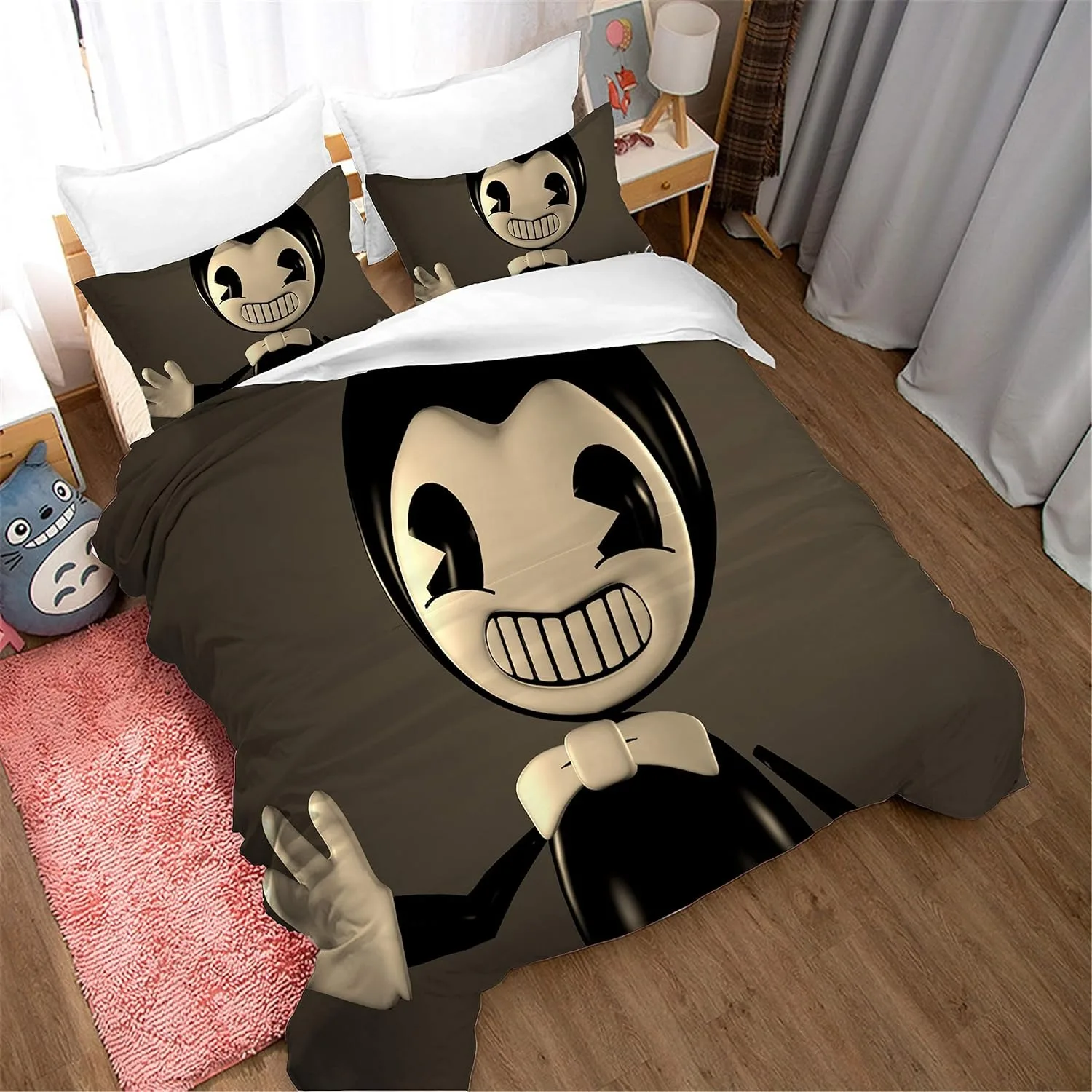 Игра B-Bendy N Ink Machine, пододеяльник, комплект постельного белья с 3D принтом, одеяло, кровать, молодежный домашний декор, подарок для мальчиков
Игра B-Bendy N Ink Machine, пододеяльник, комплект постельного белья с 3D принтом, одеяло, кровать, молодежный домашний декор, подарок для мальчиков