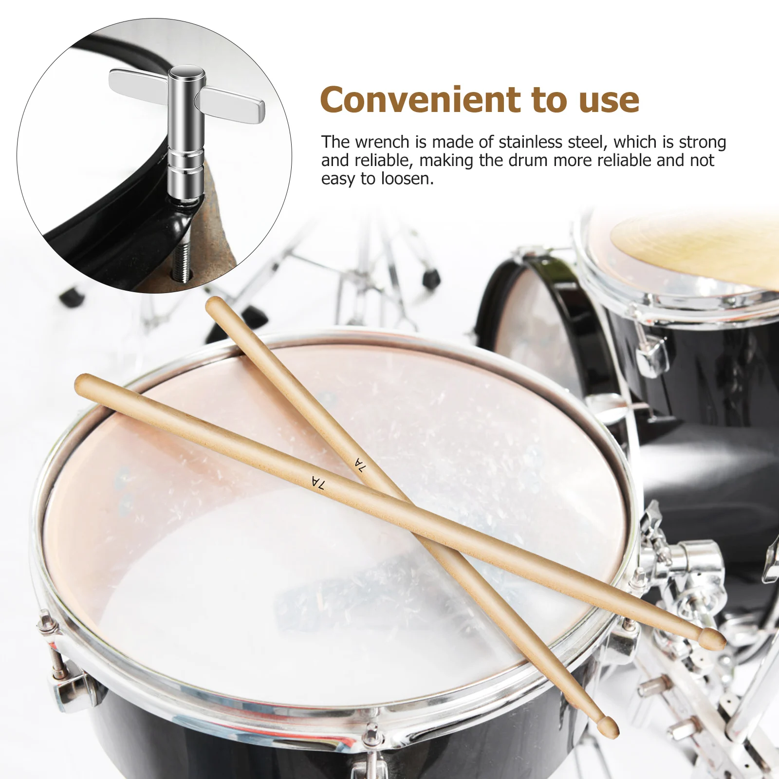 Drum Wrench Lightweight Drumstick Sticks Wood Drumsticks Snare Percussion Aldult
Drum Wrench Lightweight Drumstick Sticks Wood Drumsticks Snare Percussion Aldult
