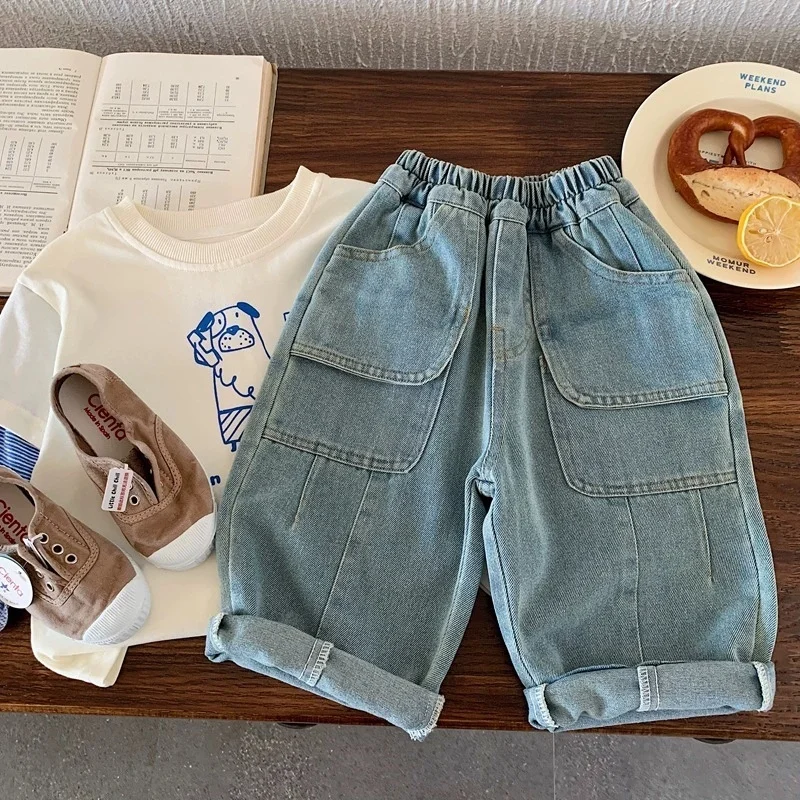 Baggy Jeans Boys Korean Children's Clothes 2025 Jeans Baghi for Cotton Spring and Autumn Christmas Gift for Children
Baggy Jeans Boys Korean Children's Clothes 2025 Jeans Baghi for Cotton Spring and Autumn Christmas Gift for Children