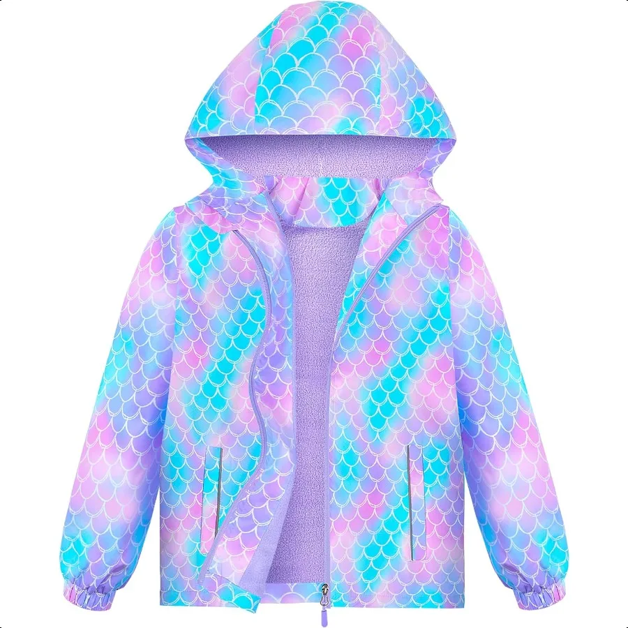 Куртка для девочек, водонепроницаемая куртка с капюшоном на флисовой подкладке, плащи, легкая ветрозащитная куртка из софтшелла, пальто 49T
Куртка для девочек, водонепроницаемая куртка с капюшоном на флисовой подкладке, плащи, легкая ветрозащитная куртка из софтшелла, пальто 49T