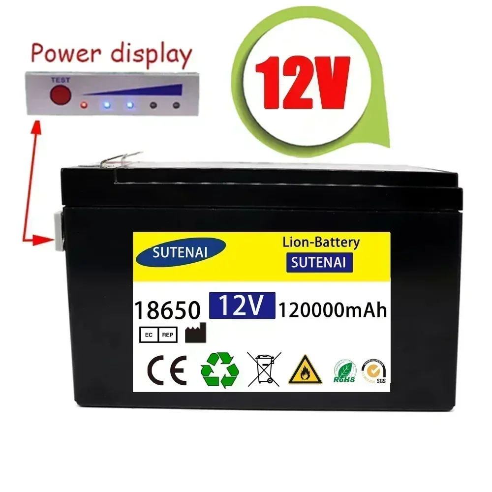 NEW Sprayers 12V 120Ah Built-In High Current 30A BMS 18650 Lithium Battery Pack For Electric Vehicle Batterie 12.6V Charger
NEW Sprayers 12V 120Ah Built-In High Current 30A BMS 18650 Lithium Battery Pack For Electric Vehicle Batterie 12.6V Charger
