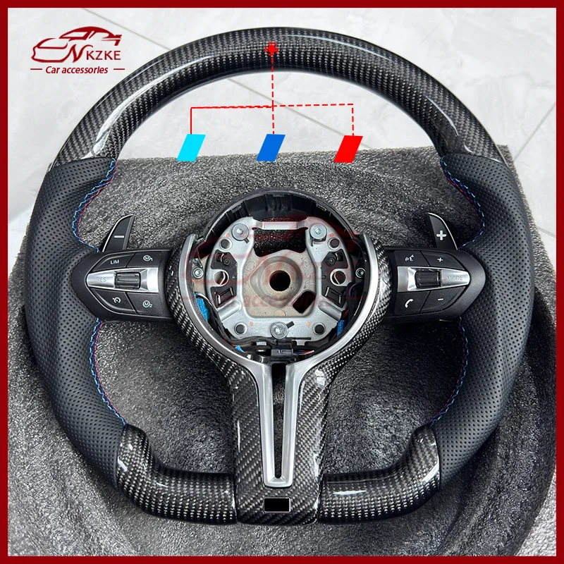 Трехцветный обратный руль из углеродного волокна с перфорированной кожей с обеих сторон, подходит для BMW F10 F30 E70 E90 
Трехцветный обратный руль из углеродного волокна с перфорированной кожей с обеих сторон, подходит для BMW F10 F30 E70 E90