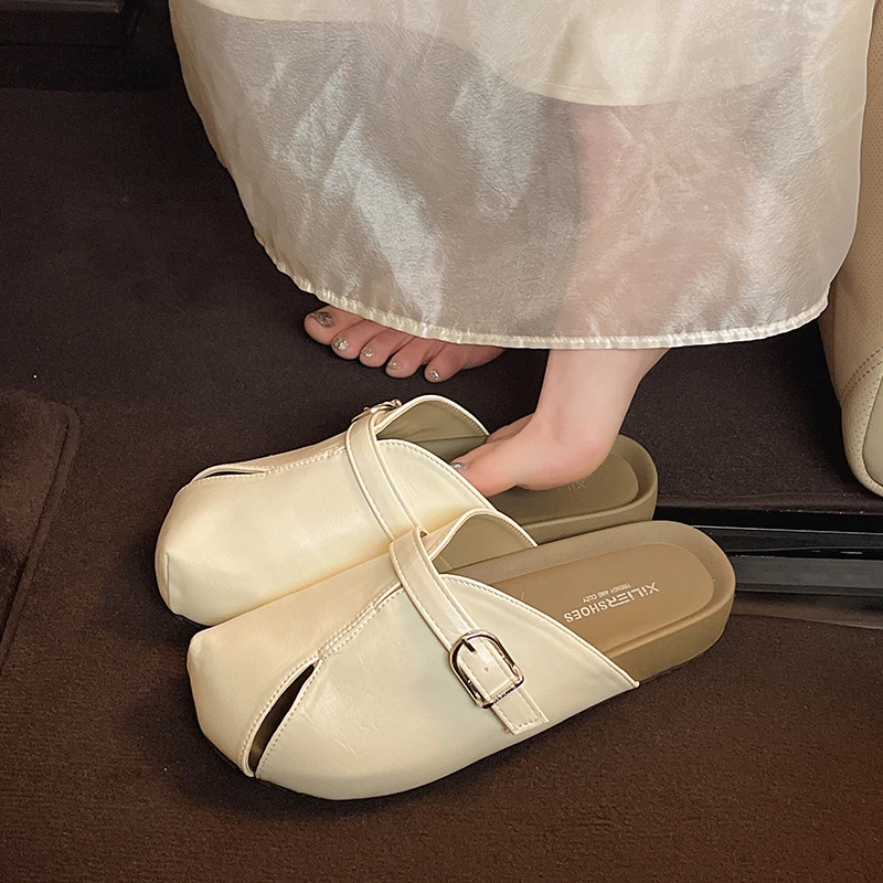 Summer Women Platform Mules Clogs Sandals Slides Buckle Strap Open Side Non Slip Casual Soft Soles Flat Slippers Shoes for Women
Summer Women Platform Mules Clogs Sandals Slides Buckle Strap Open Side Non Slip Casual Soft Soles Flat Slippers Shoes for Women