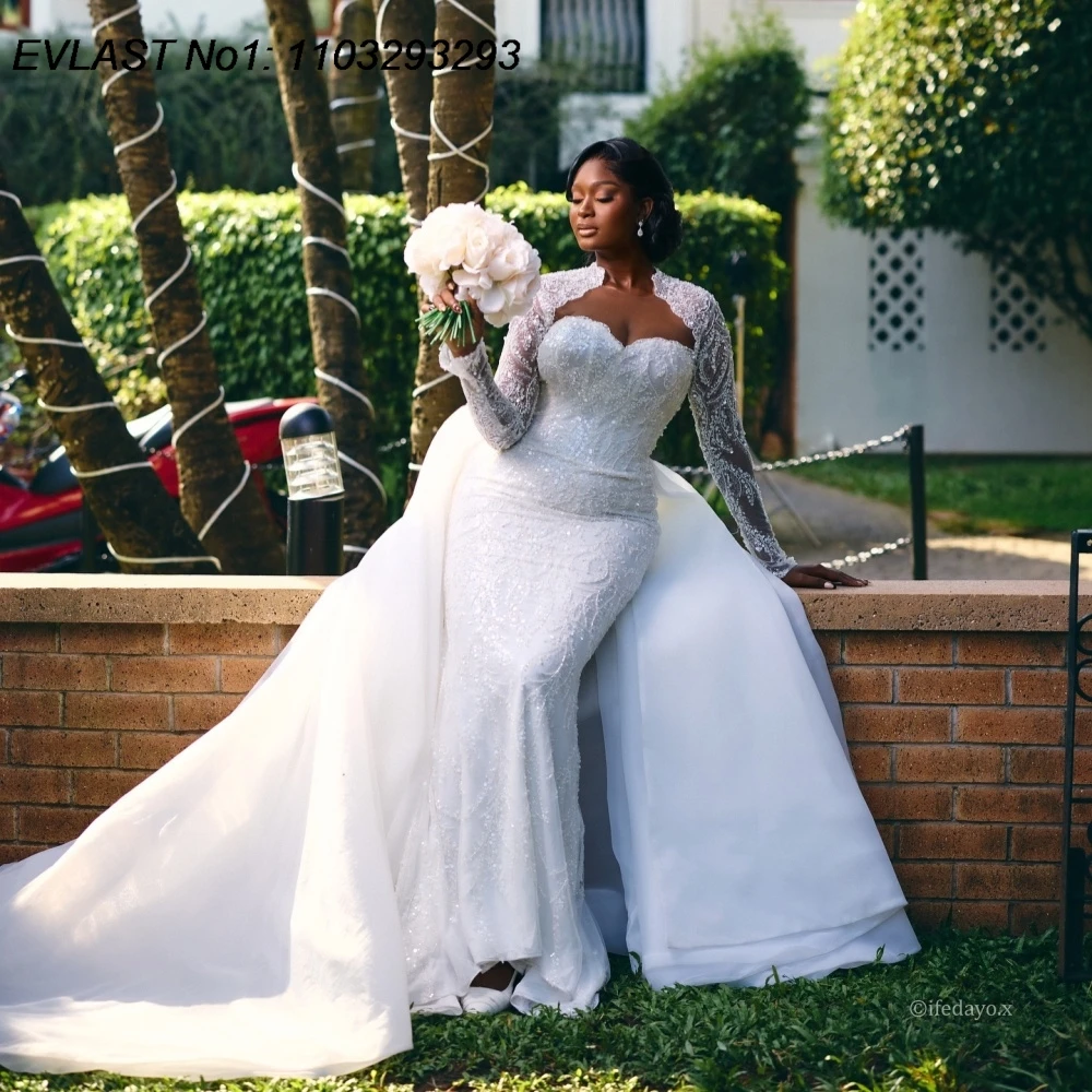 EVLAST Customized Rhinestone Bride Gowns African Off Shoulder Crystals Sweetheart Mermaid Wedding Dress Vestidos De Novia TMD82
EVLAST Customized Rhinestone Bride Gowns African Off Shoulder Crystals Sweetheart Mermaid Wedding Dress Vestidos De Novia TMD82