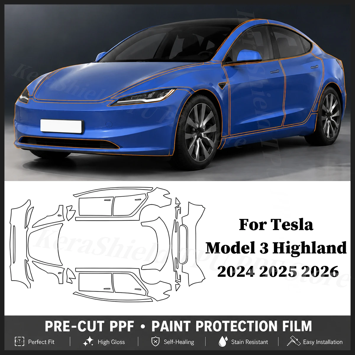 9Mil Paint Protection Film For Tesla Model 3 Highland 2024 2025 2026 Pre-Cut Car TPU PPF Anti-Scratch Clear Sticker Auto Decal
9Mil Paint Protection Film For Tesla Model 3 Highland 2024 2025 2026 Pre-Cut Car TPU PPF Anti-Scratch Clear Sticker Auto Decal