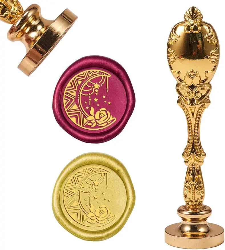 1PC Wax Sealing Stamp Flower on The Moon Retro Alloy Wax Seal Stamp 25mm Removable Brass Seal Head Metal Handle Stamp
1PC Wax Sealing Stamp Flower on The Moon Retro Alloy Wax Seal Stamp 25mm Removable Brass Seal Head Metal Handle Stamp