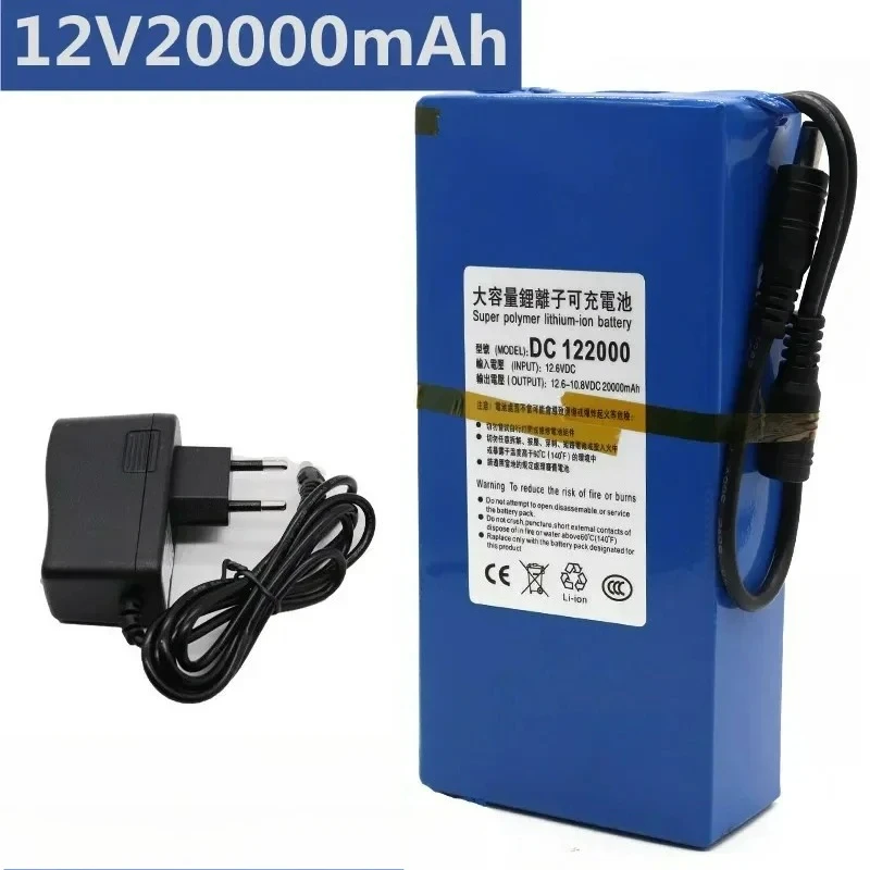 For DC 12v 20000mah Lithium Ion Rechargeable Battery, High Capacity Ac Power Charger
For DC 12v 20000mah Lithium Ion Rechargeable Battery, High Capacity Ac Power Charger