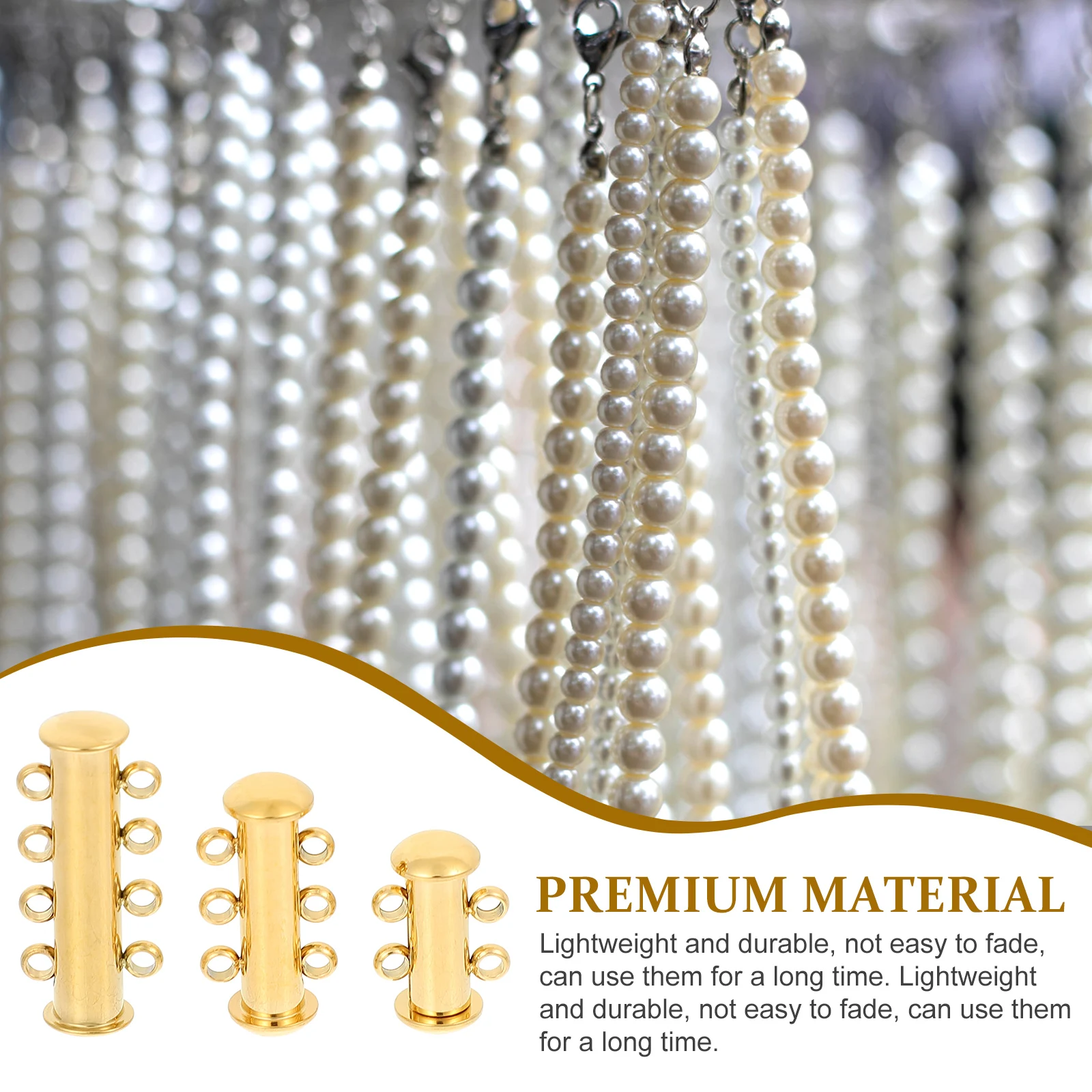 3 Pcs Stainless Steel Necklace Clasp Pearl Jewelry Supply Bracelet Connecting Buckle Layered Durable Anti Rust Metal Jewelry
3 Pcs Stainless Steel Necklace Clasp Pearl Jewelry Supply Bracelet Connecting Buckle Layered Durable Anti Rust Metal Jewelry