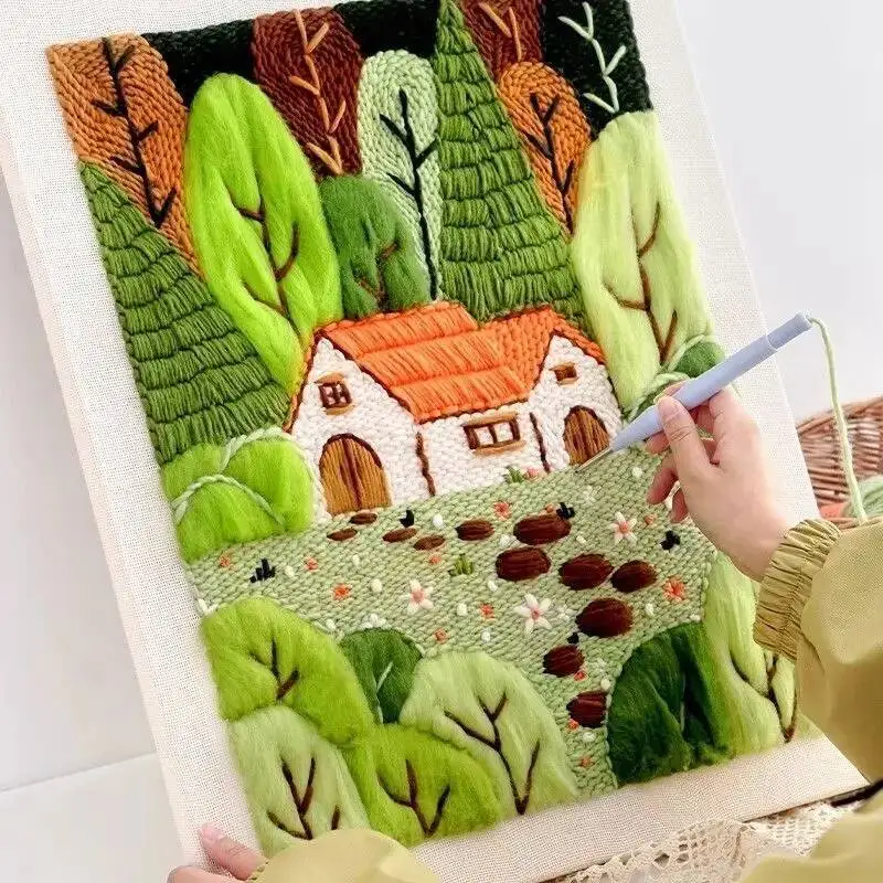 Embroidery Punch Needle Kit Decorative Painting Punch Needle DIY Materials Set Craft Art Cross Stitch Kit Home Decoration Gifts
Embroidery Punch Needle Kit Decorative Painting Punch Needle DIY Materials Set Craft Art Cross Stitch Kit Home Decoration Gifts
