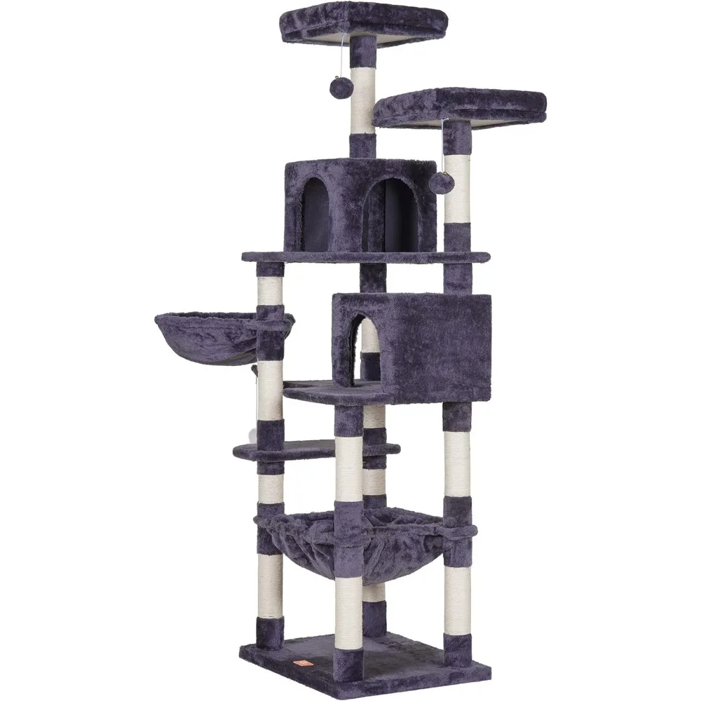 Heybly Cat Tree, 70 inches Tall Cat Tower condo with Toy for Indoor Large Cats, Cat House Furniture with Padded Plush Perch, Coz
Heybly Cat Tree, 70 inches Tall Cat Tower condo with Toy for Indoor Large Cats, Cat House Furniture with Padded Plush Perch, Coz