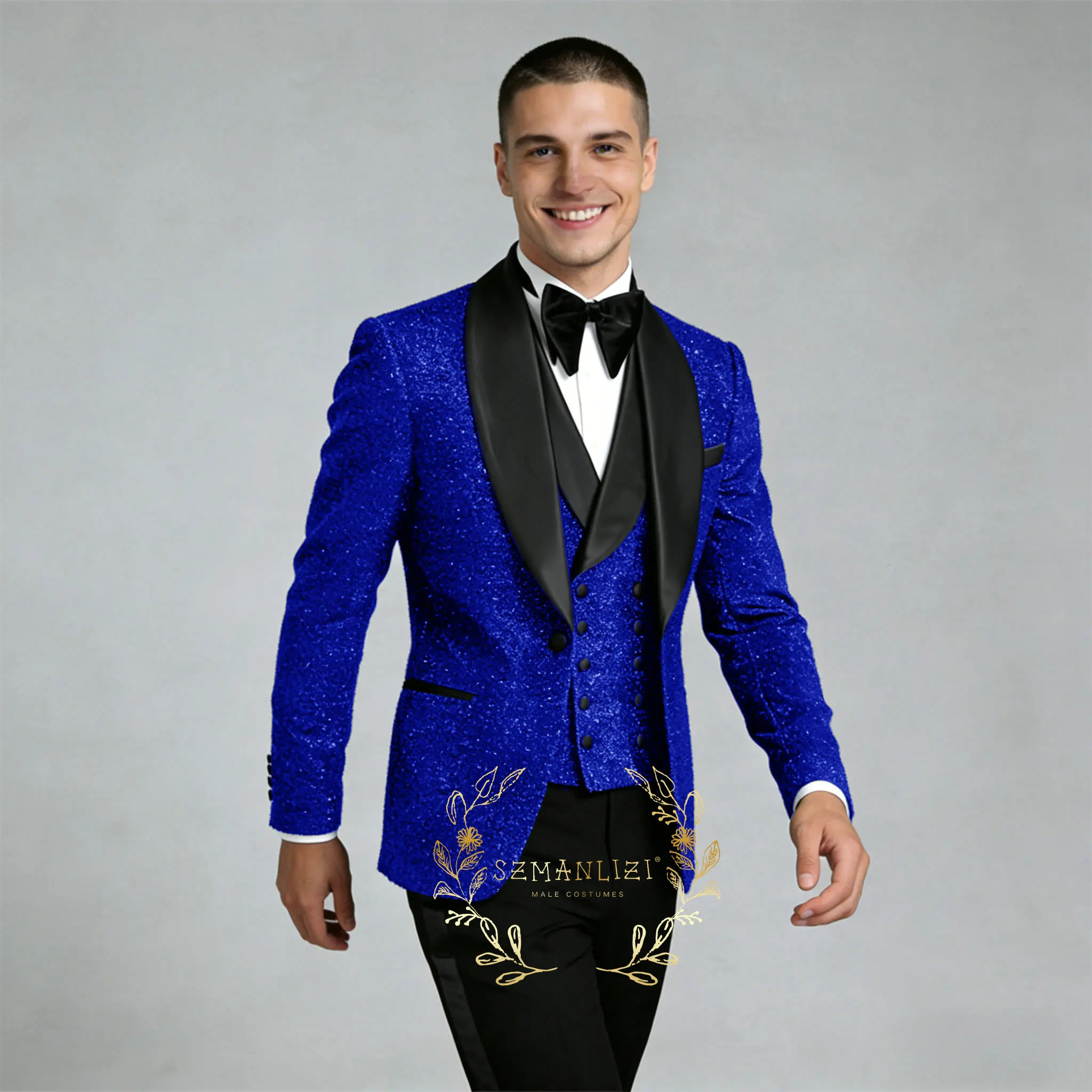 Custom Made Fashion Shiny Royal Blue Men Suits 3 Pieces Shawl Lapel Formal Wedding Party Tuxedos Groomsmen Jacket Vest Pants
Custom Made Fashion Shiny Royal Blue Men Suits 3 Pieces Shawl Lapel Formal Wedding Party Tuxedos Groomsmen Jacket Vest Pants