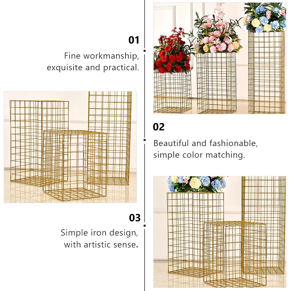 Wedding Flower Display Holder Plastic Golden Stand Grid Frame Box for Wedding Party Supplies Decorative Display
Wedding Flower Display Holder Plastic Golden Stand Grid Frame Box for Wedding Party Supplies Decorative Display