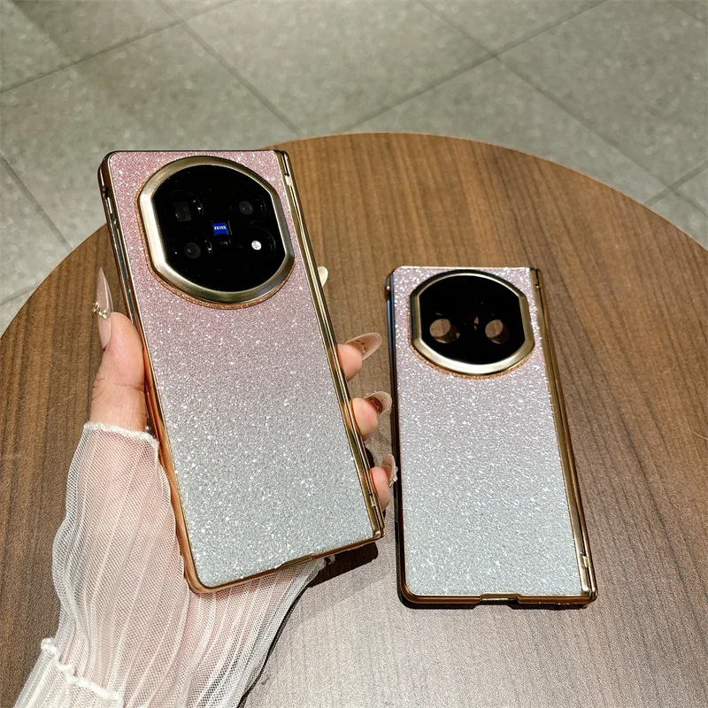 Phone Case For VIVO X Fold 5 Front Protection Film Plating Gradient Glitter Powder Protective PC Hard Shell Hinge Back Cover
Phone Case For VIVO X Fold 5 Front Protection Film Plating Gradient Glitter Powder Protective PC Hard Shell Hinge Back Cover