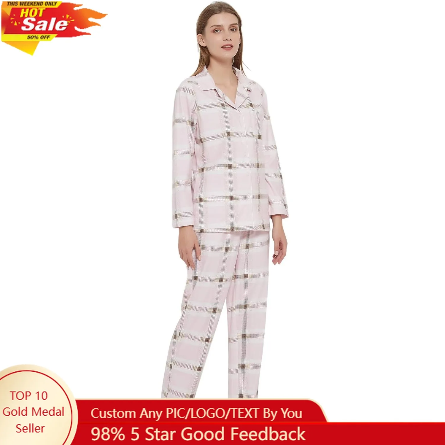 HEARTNICE Women Soft Pajama Set, Long Warm Flannel Pajamas Lightweight Cute Printed Pjs Set with Pockets
HEARTNICE Women Soft Pajama Set, Long Warm Flannel Pajamas Lightweight Cute Printed Pjs Set with Pockets