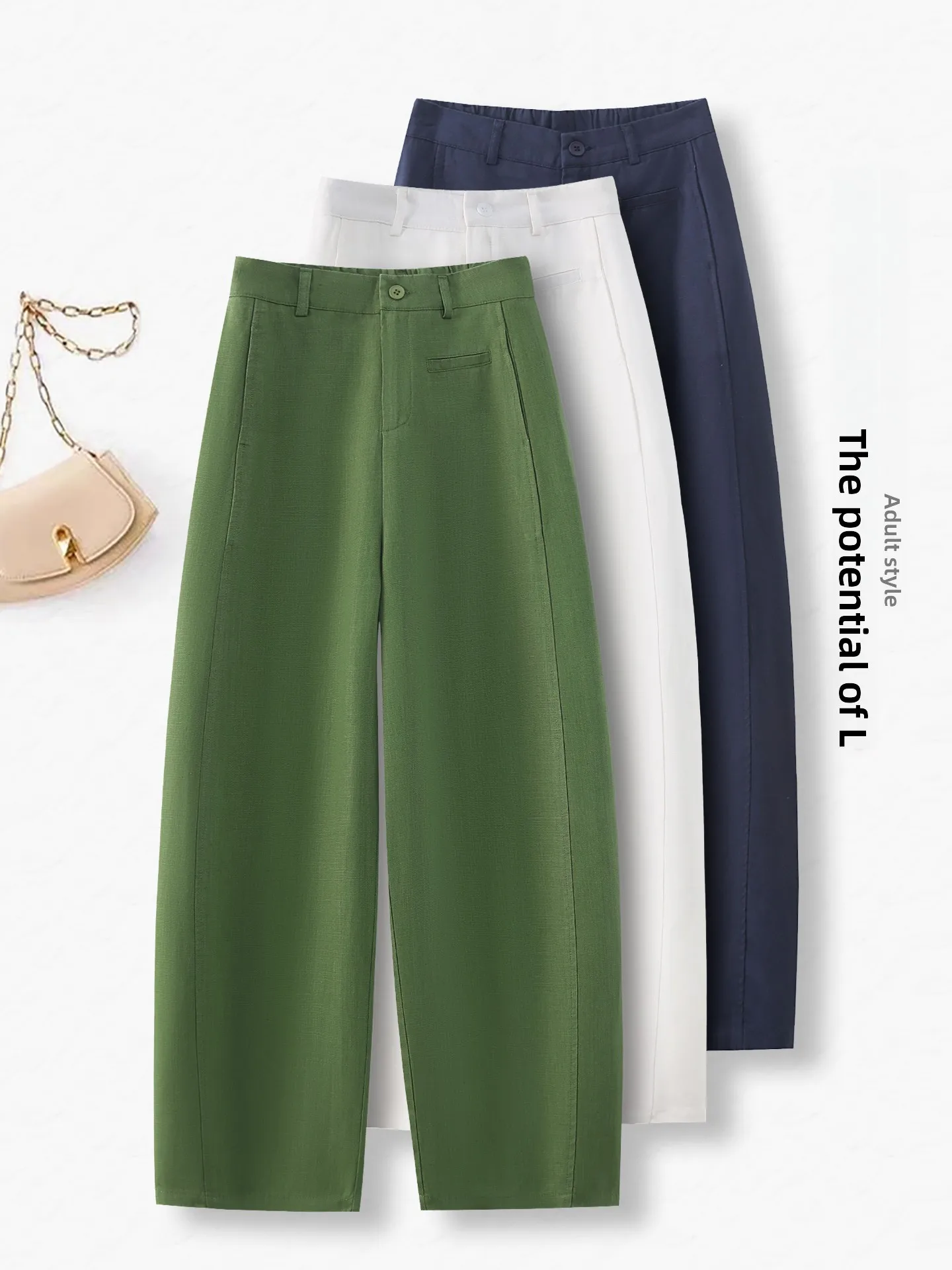 High Waist Wide Leg Scythe Pants Women's Summer Thin New Fashion Loose Linen Casual Pants Breathable Comfortable
High Waist Wide Leg Scythe Pants Women's Summer Thin New Fashion Loose Linen Casual Pants Breathable Comfortable