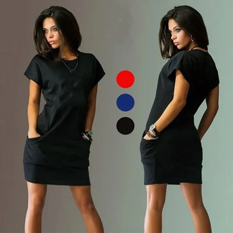 Fashion Printed Mini Dress Summer Women Casual Short Sleeve Dress Pure Color Slim Short Dress Big Size Dress
Fashion Printed Mini Dress Summer Women Casual Short Sleeve Dress Pure Color Slim Short Dress Big Size Dress