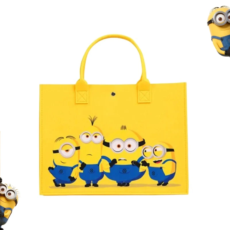 Minions movie animation cartoon cute handbag kawaii girls home portable shopping bag large capacity felt tote bag wholesale
Minions movie animation cartoon cute handbag kawaii girls home portable shopping bag large capacity felt tote bag wholesale