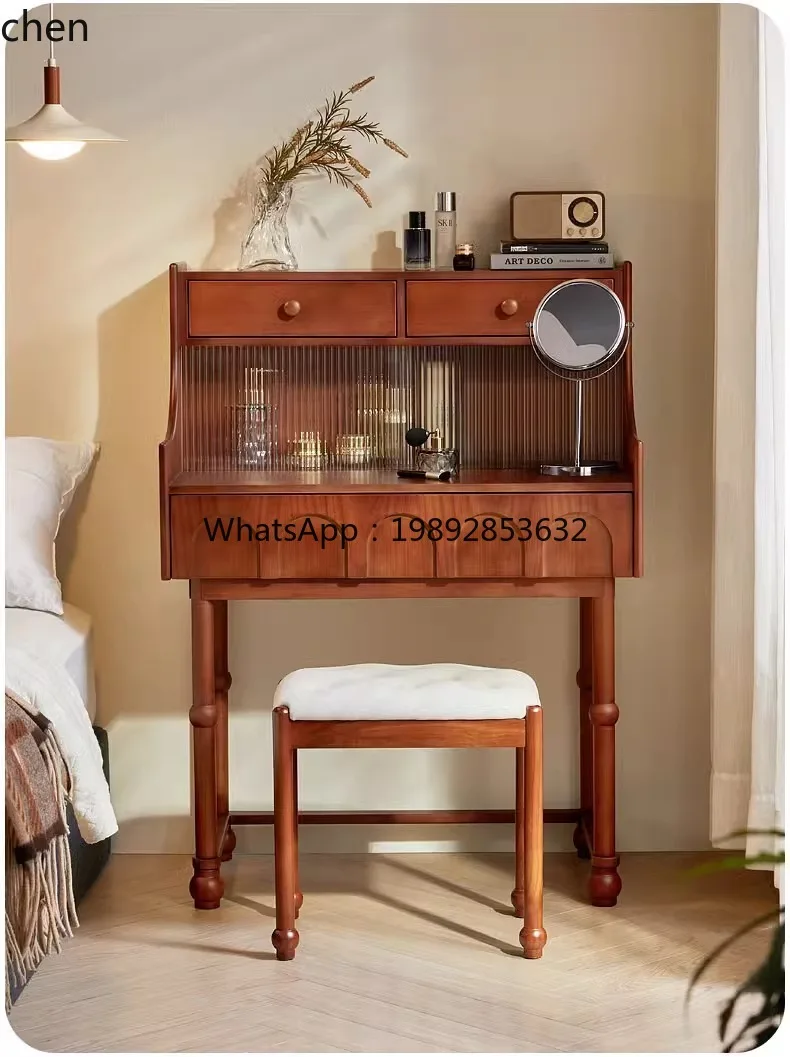 AA Vintage Dressing Table Small Apartment Solid Wood Makeup Table Antique Style
AA Vintage Dressing Table Small Apartment Solid Wood Makeup Table Antique Style