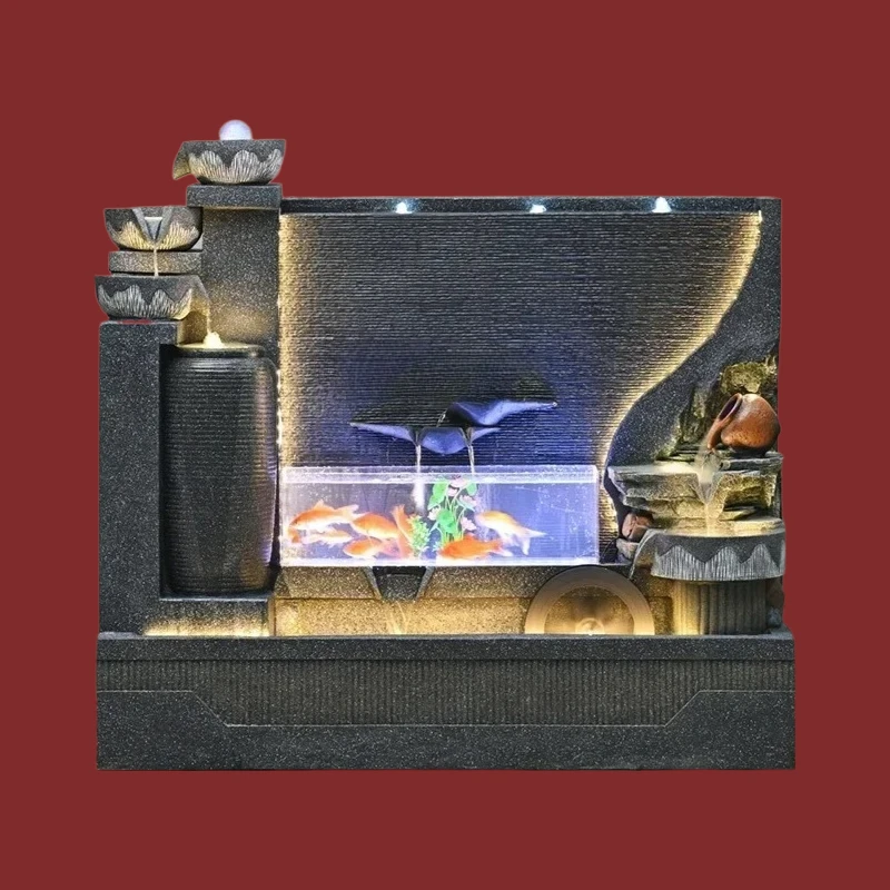 53Water curtain wall, flowing water screen, rockery, flowing water fountain, lucky ornament, living room decoration
53Water curtain wall, flowing water screen, rockery, flowing water fountain, lucky ornament, living room decoration