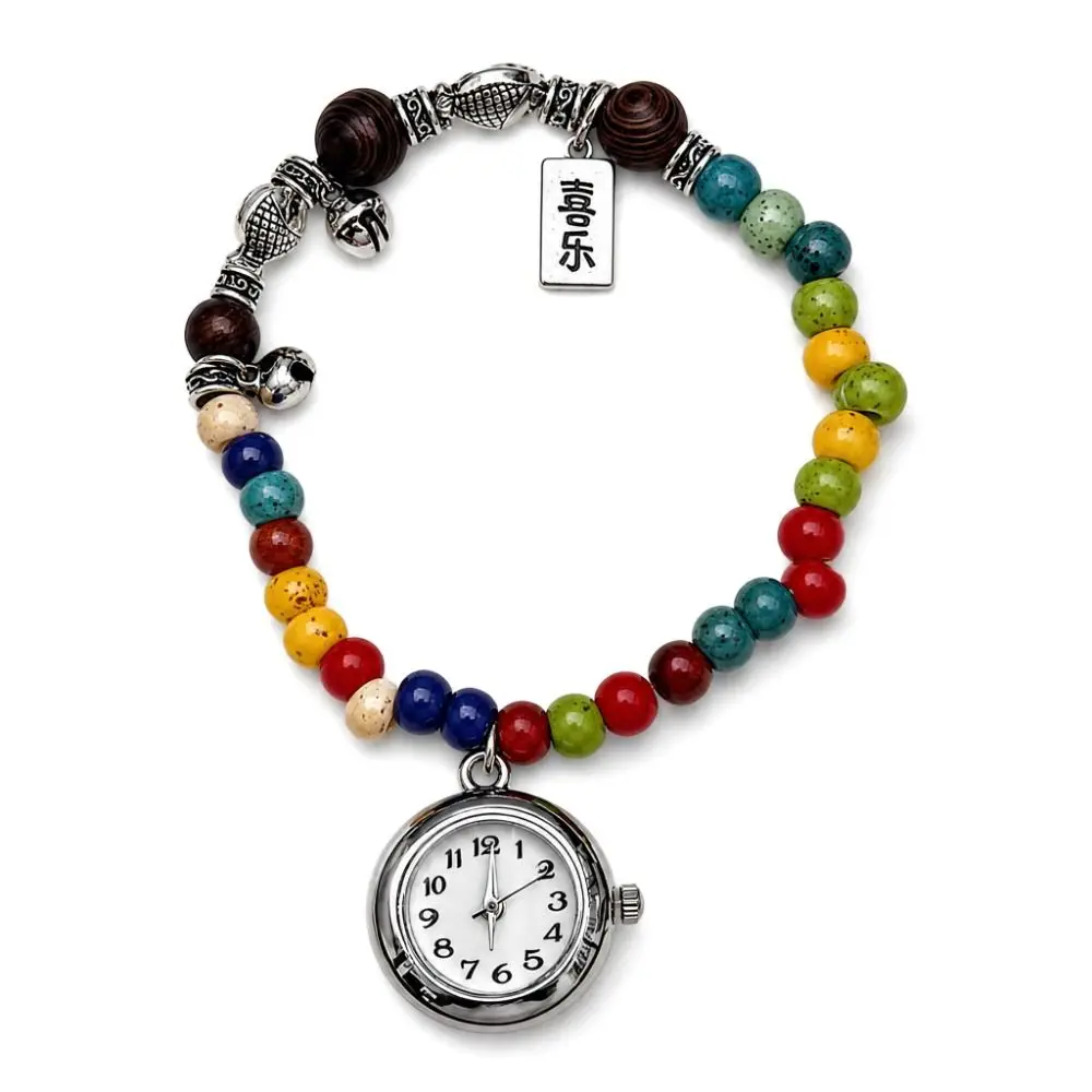 Fashion Beaded Bracelet Watch with Pendant Handmade Chain Watch Quartz Watch for Women Girls
Fashion Beaded Bracelet Watch with Pendant Handmade Chain Watch Quartz Watch for Women Girls