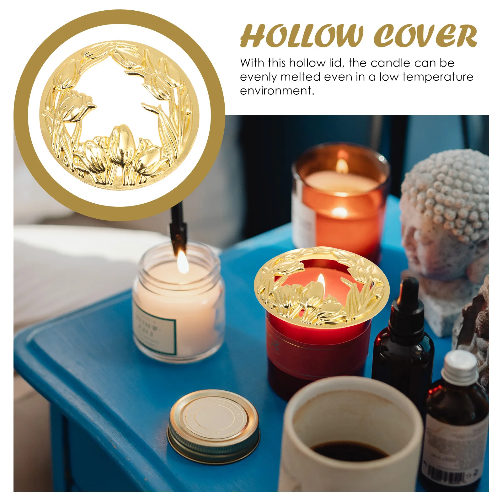 1Pcs Exquisite Metal Hollow Aroma Lid Zinc Alloy Windproof Scented Cover Unique Gift Idea
1Pcs Exquisite Metal Hollow Aroma Lid Zinc Alloy Windproof Scented Cover Unique Gift Idea