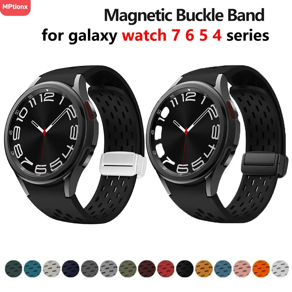 Band for Samsung Galaxy Watch 7/FE/6 Classic 43mm 47mm/5Pro 45mm Magnetic Buckle Sport Bracelet For Galaxy Watch 6/5/4 40mm 44mm
Band for Samsung Galaxy Watch 7/FE/6 Classic 43mm 47mm/5Pro 45mm Magnetic Buckle Sport Bracelet For Galaxy Watch 6/5/4 40mm 44mm