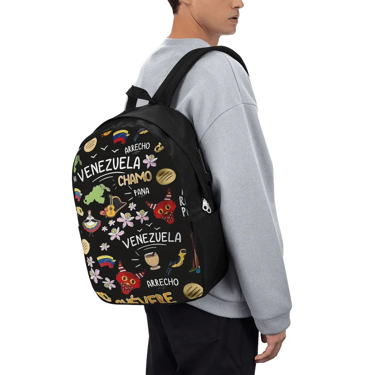 Arepas Venezuela Backpack Travel Notebook Bag Computer College Student School Bag Laptop Shoulder Bags for Men Women
Arepas Venezuela Backpack Travel Notebook Bag Computer College Student School Bag Laptop Shoulder Bags for Men Women