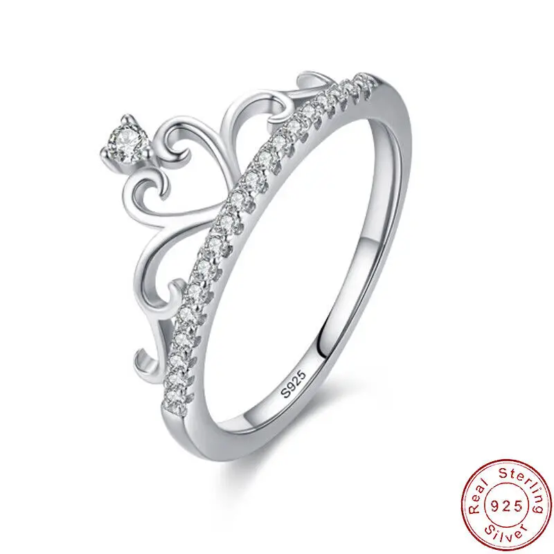 European S925 Sterling Silver Sparkling Zircon Crown Ring for Women's Engagement Anniversary Gift
European S925 Sterling Silver Sparkling Zircon Crown Ring for Women's Engagement Anniversary Gift