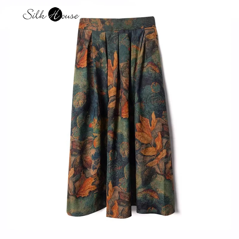 2024 Women's Fashion Autumn New New Chinese Elastic Waist Oil Paint 100% Natural Mulberry Silk Gambiered Guangdong Gauze Skirt
2024 Women's Fashion Autumn New New Chinese Elastic Waist Oil Paint 100% Natural Mulberry Silk Gambiered Guangdong Gauze Skirt