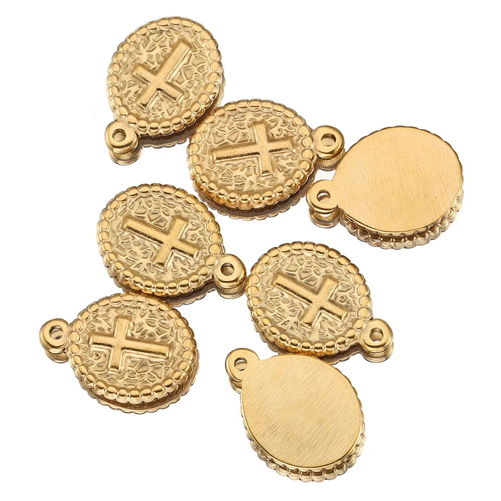 5 Pieces of Stainless Steel Vintage Embossed Oval Cross Pendant DIY Earrings Necklace Jewelry Making Accessories
5 Pieces of Stainless Steel Vintage Embossed Oval Cross Pendant DIY Earrings Necklace Jewelry Making Accessories