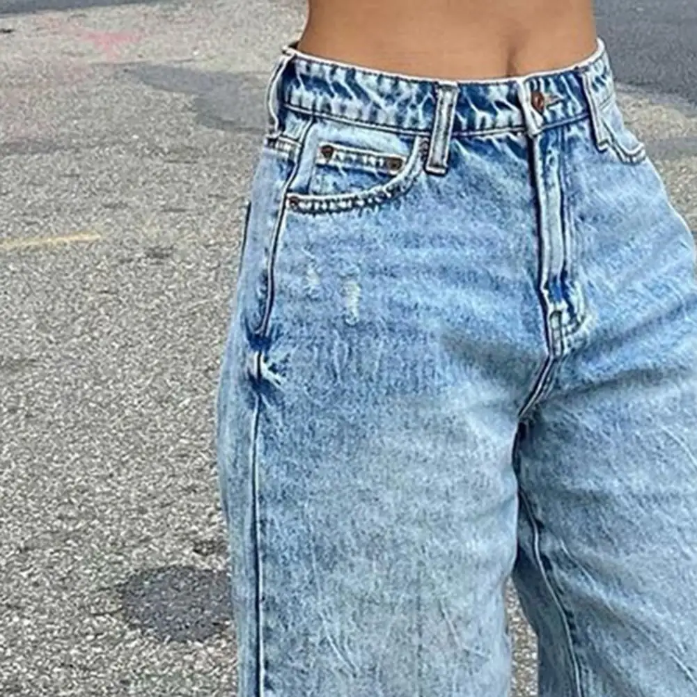 Summer Women Trousers High Waisted Straight Leg Retro Punk Women's Wide-leg Jeans Soft Slimming Floor-length Lady Trousers
Summer Women Trousers High Waisted Straight Leg Retro Punk Women's Wide-leg Jeans Soft Slimming Floor-length Lady Trousers