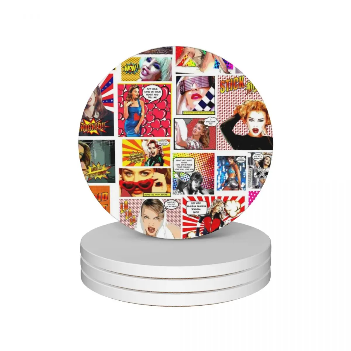 Kylie Minogue.....Even MORE POW Wow K35 Ceramic Coasters (Set of 4) table decoration and accessories ceramic stand Coasters
Kylie Minogue.....Even MORE POW Wow K35 Ceramic Coasters (Set of 4) table decoration and accessories ceramic stand Coasters