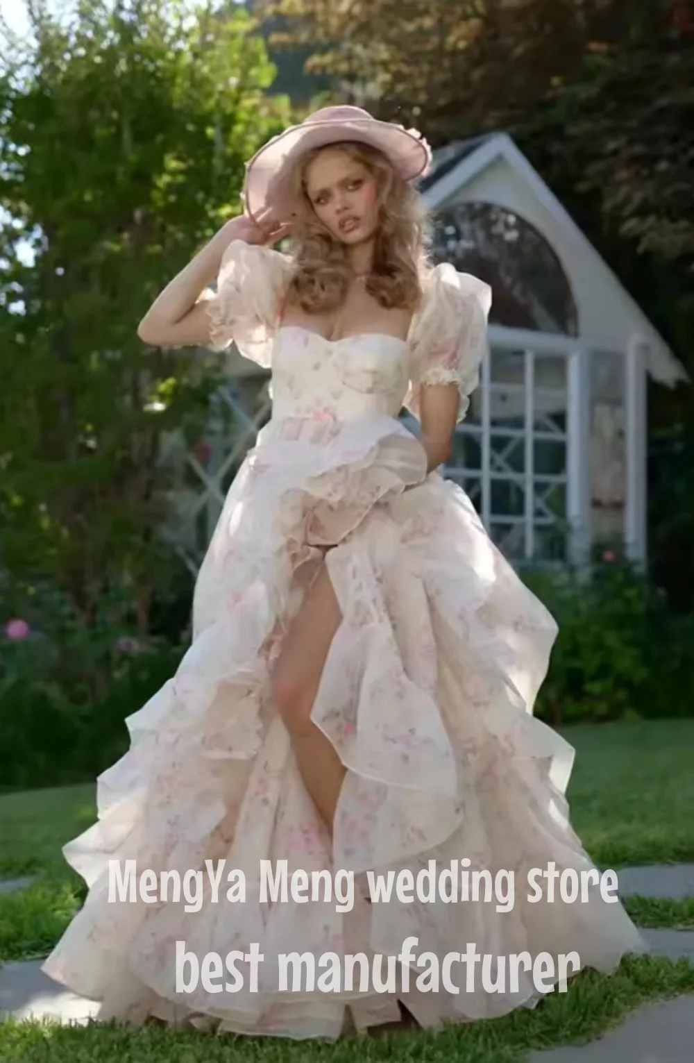 ZHUISHU Exquisite Pink Floral Evening Dress Garden Photoshoot Party Dress Puff Straps Tiered Layered Prom Gown Customized Party
ZHUISHU Exquisite Pink Floral Evening Dress Garden Photoshoot Party Dress Puff Straps Tiered Layered Prom Gown Customized Party