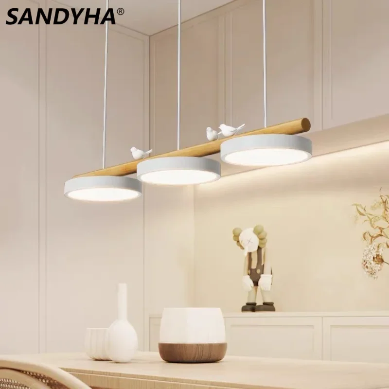 SANDYHA Nordic Modern Led Light Restaurant Chandelier Log Three-head Led Dining Room Light Bird Creative Dining Table Bar Lamp
SANDYHA Nordic Modern Led Light Restaurant Chandelier Log Three-head Led Dining Room Light Bird Creative Dining Table Bar Lamp