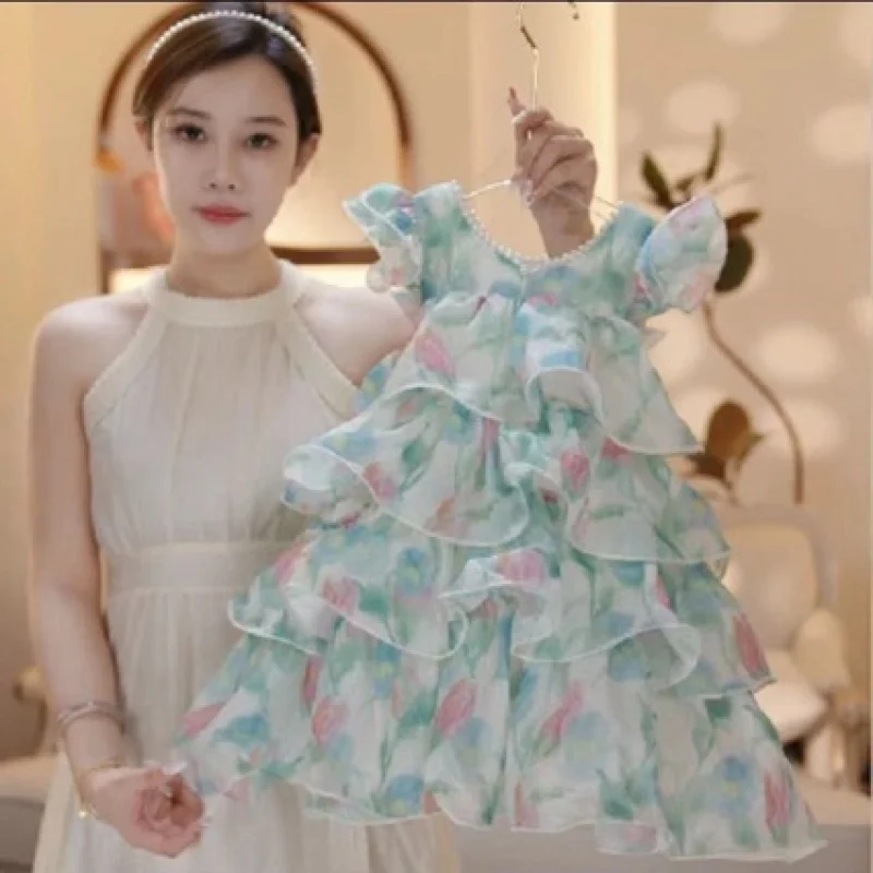 Sweet Summer Dress for Girls, Floral Baby Summer Princess Stylish New Green Egg Dress for Children
Sweet Summer Dress for Girls, Floral Baby Summer Princess Stylish New Green Egg Dress for Children
