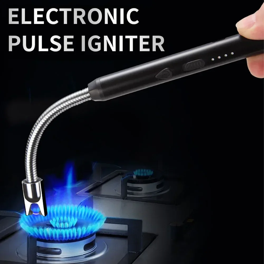 New 360° Electric Arc BBQ Lighter USB Windproof Flameless Plasma Ignition Long Kitchen Lighters Gas Lighter for Candle Gas Stove
New 360° Electric Arc BBQ Lighter USB Windproof Flameless Plasma Ignition Long Kitchen Lighters Gas Lighter for Candle Gas Stove